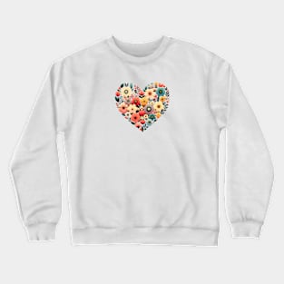 Floral retro heart Crewneck Sweatshirt